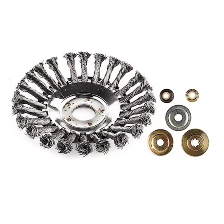 Cepillo giratorio de 6 pulgadas para hierba, juego de cabezales de corte, Kit de adaptador Universal para bandeja de cortacésped de repuesto - 1