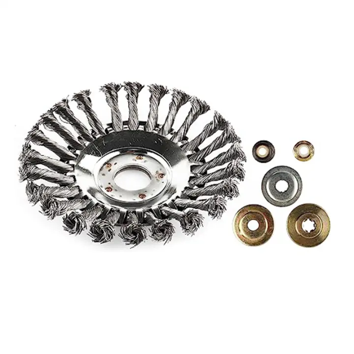 Cepillo giratorio de 6 pulgadas para hierba, juego de cabezales de corte, Kit de adaptador Universal para bandeja de cortacésped de repuesto - 1