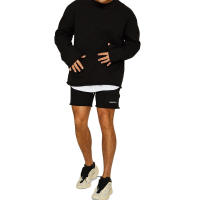 Traje de entrenamiento deportivo para hombre, sudadera con capucha, pantalones cortos para correr, camisa de manga larga - details 9