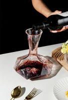 Botella irregular, dispensador de botella de 1450 ml, aireador de vino de vidrio, tarro de espejo, decoración de bar, cristalería artística, regalos - details 5