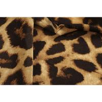 Vestido irregular de punto con tirantes de cintura alta y gasa con cuello en V y estampado de leopardo - details 15