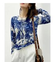 Elegante Suéter de Punto con Estampado Vintage Moda Coreana Casual Chic para Mujeres - details 3