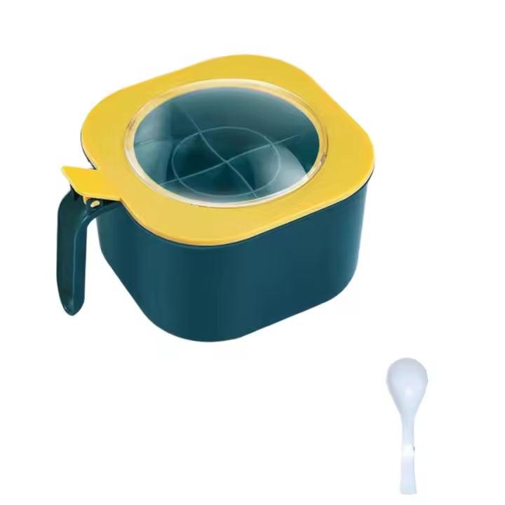 Caja de condimentos 4 en 1, cuchara a prueba de humedad, tarro de especias, organizador de cocina con múltiples compartimentos, suministros de cocina, gran oferta - 1