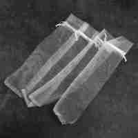 Abanico de mano plegable de Organza con cordón, bolsa blanca para fiesta, recuerdo de boda, bolsas de regalo, 50 piezas - details 6