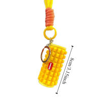 Llavero de espuma 3D tejido a mano, decoración de bolso antipérdida, Mini juguete antiestrés, baratija, llavero de Yoga DIY, regalos de gimnasio - details 0
