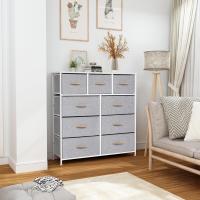 Cómoda con 9 cajones de tela, cómoda de dormitorio, mueble de almacenamiento, muebles de dormitorio, cómoda de 9 cajones, cómoda para cocina, oficina, pasillo, estilo rústico - details 22
