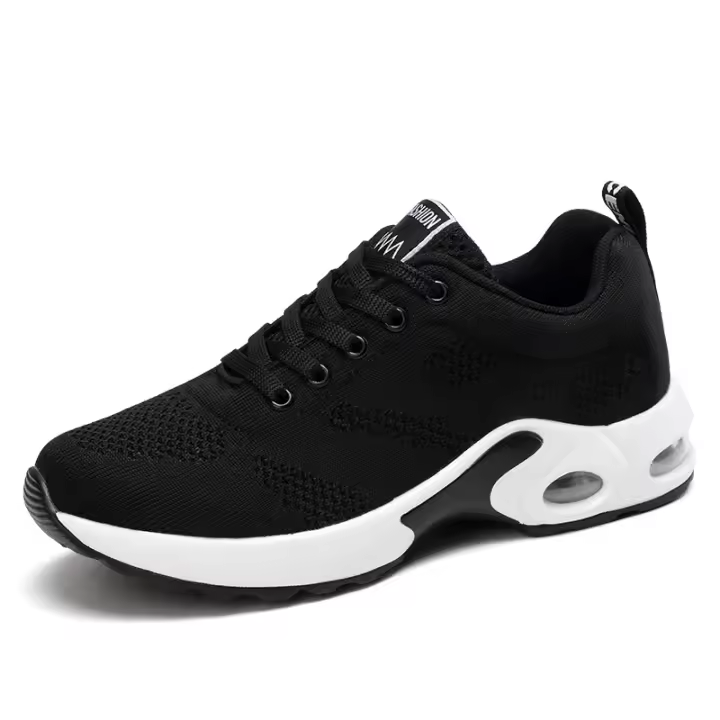 Nuevos zapatos casuales cómodos y versátiles de malla densa tejida con mosca, zapatos deportivos de gran tamaño para mujer - 1