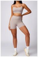 Ropa cómoda de yoga para mujeres, corbatas cortas sin mangas, material de nailon de estilo sólido - details 15