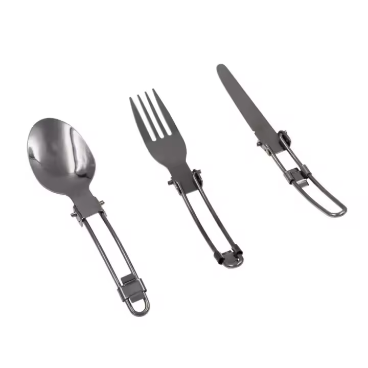 Tenedores, cuchillos, cucharas, villas para picnic y camping plegables de acero inoxidable para exteriores, innovadores - 1