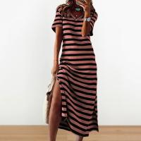 Vestidos de Verano 2023 para Mujeres de Talla Grande Vestidos Casuales a Rayas con Cuello en V - details 6