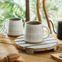 Taza pintada a mano de estilo ins de cerámica nórdica simple, taza de agua personalizada creativa de leche japonesa taza de café de cerámica gruesa - details 2