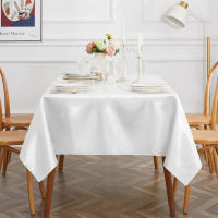 Mantel de Satén Blanco Largo Overlay Suave para Bodas, Fiestas, Restaurantes, Banquetes de Navidad - details 7