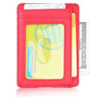 Cartera de cuero delgada con bloqueo RFID, tarjetero para tarjetas de identificación de crédito, monedero, funda para dinero para hombres y mujeres, bolso de moda 2020, 11,5x8x0,5 cm - details 7