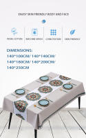 JIOM Table Cloth Table Mantle Waterproof Cover Outdoor Dining Table Cloth 4/6/8/10 seater - details 1