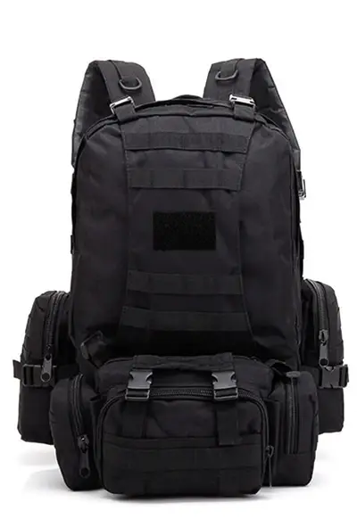 Mochila táctica 4 en 1 para hombre, bolsa de 55L para deportes al aire libre, Camping, senderismo, viajes, escalada - 1