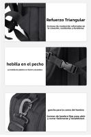 La mochila se puede aspirar y comprimir, mochila de expansión simple y de gran capacidad, de alta gama para hombres, bolsa de viaje. - details 33