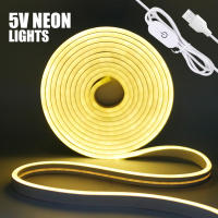 Tira de luces LED con Sensor táctil, cinta de luz de neón Flexible, impermeable, regulable, 5V, USB, lámpara de iluminación para decoración de habitación - details 7