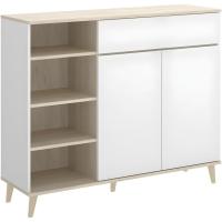 Mueble Auxiliar de cocina, color Blanco/Natural, 102x120x40 cm - details 0