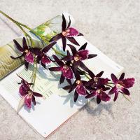 Rama de Dendrobium Artificial, 2 tenedores, orquídeas de simulación realistas hechas a mano, flores falsas de tacto Real exquisitas - details 14