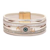 Pulseras Mujer Boho Chic con Ojo Protector, Cuero Genuino y Circonitas, Joyería y Bisuteria para Mujer, Regalo Verano 2025 - details 7