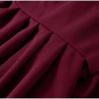 OUWU- Vestido de manga larga para mujer, elegante color sólido con abertura frontal, de moda para primavera y verano 2024 - details 15