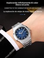 Reloj Náutilo Clásico para Hombres Cuarzo Resistente al Agua 3ATM, Esfera con Brillo Nocturno y Calendario, Correa de Aleación de Zinc Estilo Elegante para Oficina y Eventos Formales - details 1