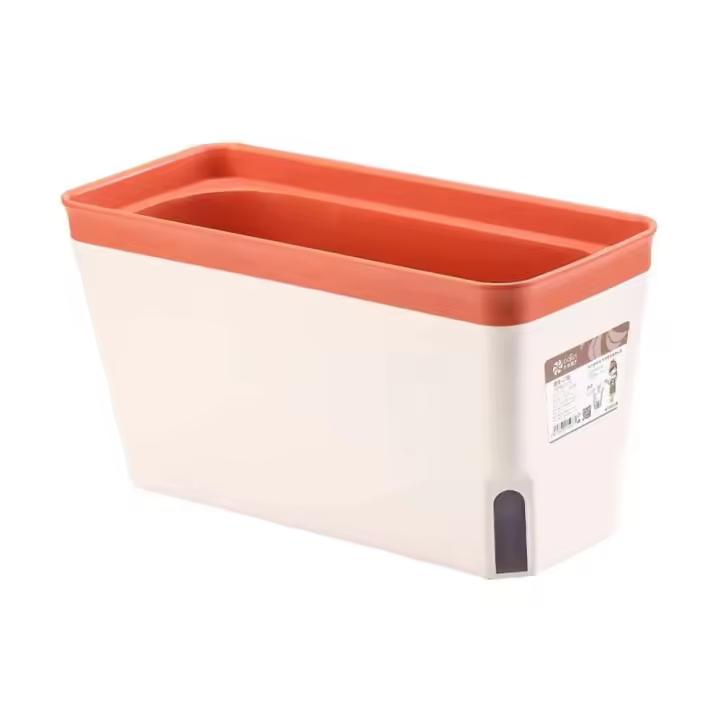 Planta de riego automático floral moderna y elegante rectangular de doble capa para interiores ETA, hidropónica ETA - 1