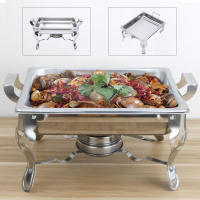 chafing dish ,Calentador de alimentos de acero inoxidable de alta calidad con tapa 6l - details 0