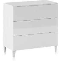 Comoda 5 Cajones, Sinfonier Dormitorio, Modelo Loft, Acabado en Color Blanco Brillo, Medidas: 61 cm (Ancho) x 117 cm (Alto) x 40 cm (Fondo) - details 7