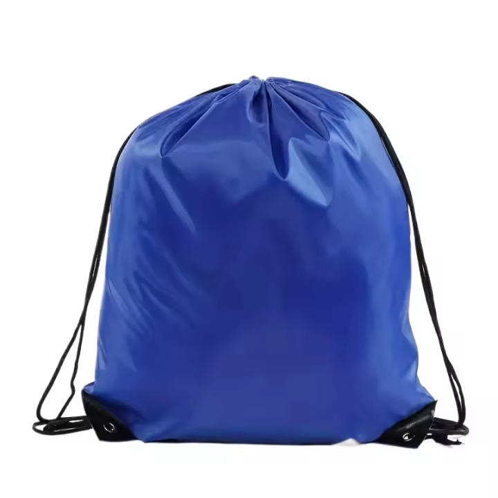 Mochila de nylon vibrante de 1 pieza - Ligera y duradera, bolsa de almacenamiento de 16" con cordones negros para deportes, viajes, yoga, gimnasio y camping al aire libre, mochila para viajes - 1