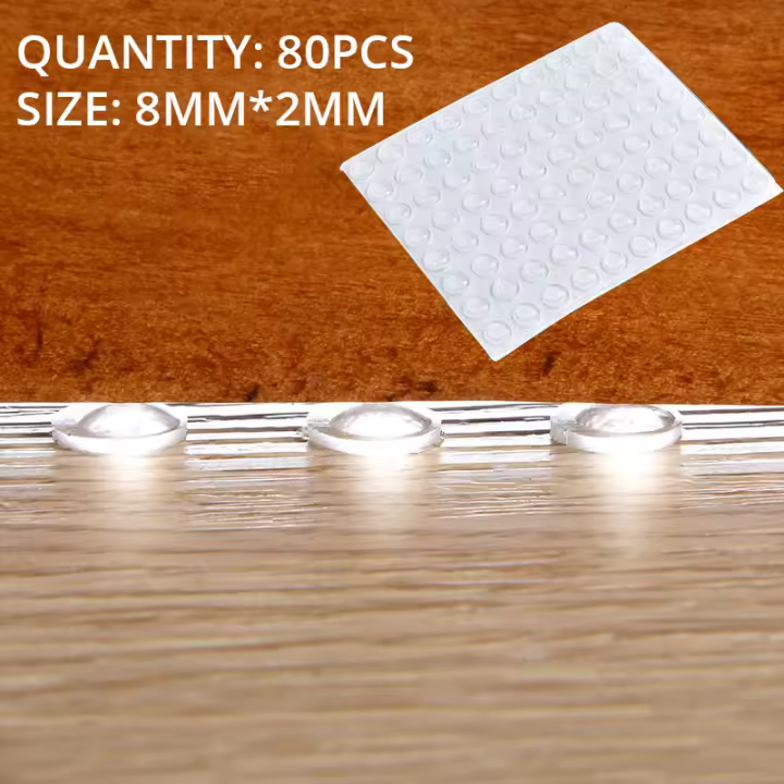 KAK-almohadillas de silicona anticolisión para muebles, 30-80 piezas amortiguador autoadhesivo para puerta de armario, herrajes protectores para muebles - 1