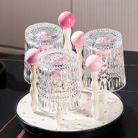 Estante de secado giratorio creativo, secador de limpieza de botellas desmontable de plástico, mango central, soporte de almacenamiento de taza inferior giratorio - details 4