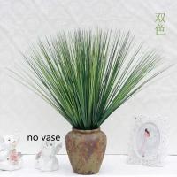 Ramas de plantas artificiales para decoración del hogar, césped artificial de hojas verdes grandes para salas de estar, dormitorios, patios, jardines, - details 0
