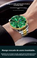 Reloj Nórdico para Hombre Función de Cuarzo Multifunción, Calendario, Fase Lunar, Resistente al Agua, Pulsera de Acero Inoxidable Elegancia para Oficina y Tiempo Libre - details 3