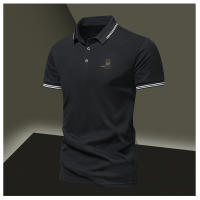 Camisa POLO Para Hombre De Verano Seda De Hielo Secado Rápido Manga Corta Estilo Casual Color Sólido Ajuste Suelto Cuello De Negocios - details 19