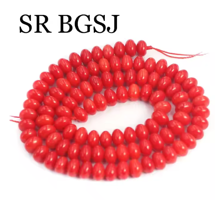 4x6mm Rondelle naranja mar bambú Coral forma cilíndrica hacer joyería DIY collar pulsera accesorios cuentas sueltas - 1