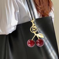 Decoración de bolso, llavero de cereza roja deliciosa, corazón de niña, colgante de cereza antipérdida, colgante para bolso Y2K Ins - details 4