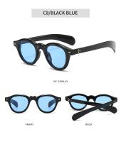 Toyear-gafas de sol ovaladas redondas Vintage para mujer y hombre, lentes de sol de diseñador de marca de lujo, estilo Punk y Rosa, con remaches - details 12