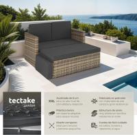 Sofá de Jardín con Taburete Conjunto Resistente a la Intemperie de Acero Muebles Exteriores - details 18