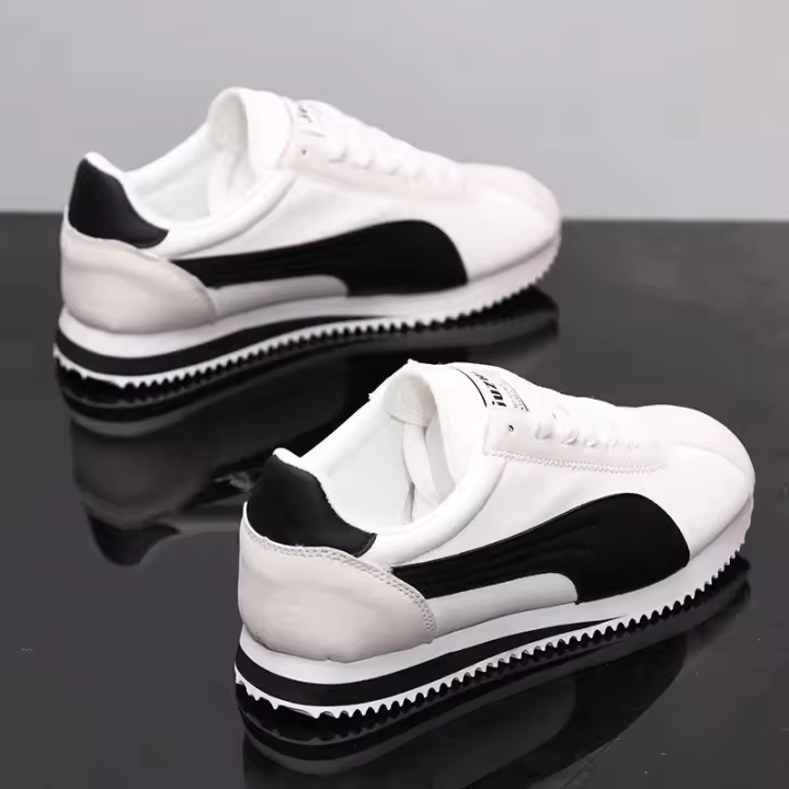 Primavera Verano pareja gruesa Agan hombres mujeres moda zapatillas blancas deportes Casual suela suave zapatos My23012 - 1