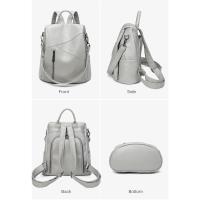Mochila De piel auténtica para mujer, bolso de hombro de piel de vaca con retales, antirrobo, para viaje, universidad, 2023 - details 2