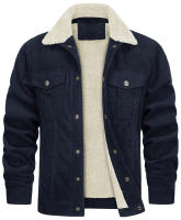 Chaqueta casual de lana con solapa de manga larga para hombre, nuevo estilo - details 2