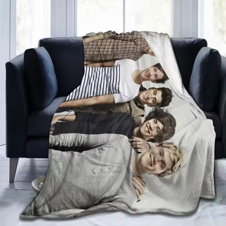 Manta ligera de franela Ultra suave para sofá, cama, uso en todas las estaciones, One Music Direction - 1