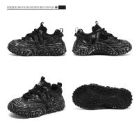 Hombres 2025 primavera y verano nueva malla de moda transpirable deportes ligeros suela suave papá popular versátil zapatos casuales. - details 25