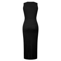 Elegante Vestido de Playa para Mujer en Verano Moda Casual de Punto sin Mangas Cuello Redondo - details 15
