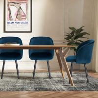 Sillas de Cocina de Terciopelo Estilo Nórdico Diseño Ergonómico con Resalto y Brazos - details 3