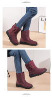 Botas de nieve de algodón para mujer, botas altas impermeables, antideslizantes, novedad de 2024 - details 6