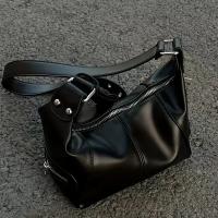 Bolso Crucero Negro Chic Bolso de Mano de Moda con Cadena de Estrellas, Cierre de Cremallera, Forro de Poliéster Perfecto para Uso Diario Casual y Viajes - details 1