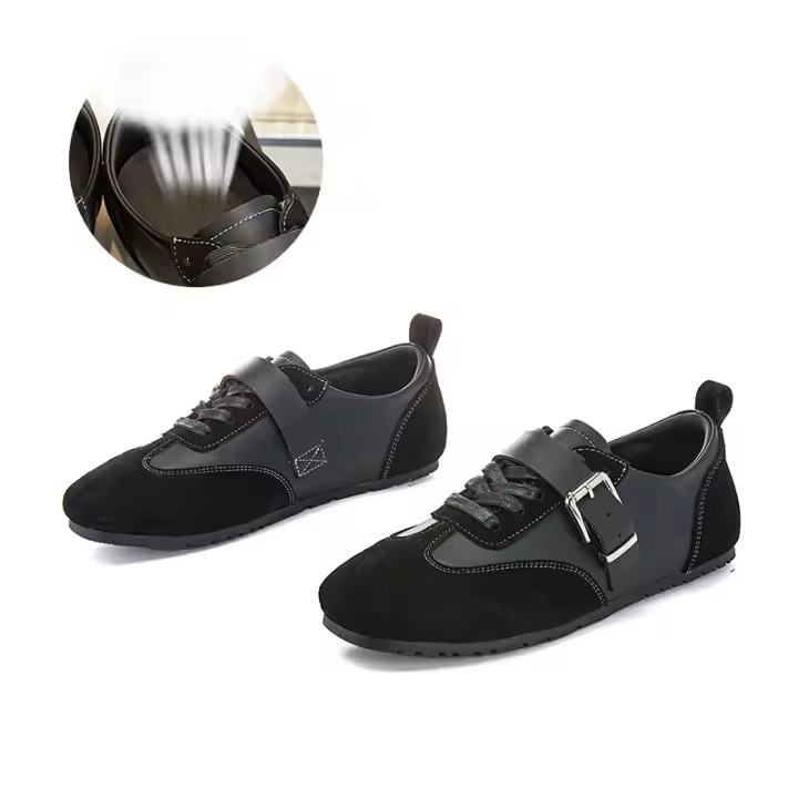 Cuero Forrest Gump zapatos primavera y verano nuevos deportes de fondo plano zapatos pequeños blancos zapatos casuales individuales de las mujeres - 1