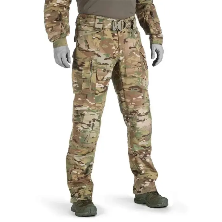 Pantalones de Combate Táctico para Exteriores Camuflaje Multi-bolsillo Resistente - 1